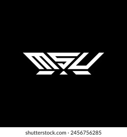 MSU letter logo vector design, MSU simple and modern logo. MSU luxurious alphabet design  