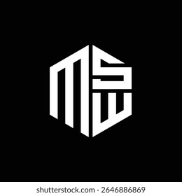 MSW-Logo MSW-Symbol MSW-Monogramm MSW-Buchstabe minimalistisch Circle flach Einzigartiges modernes abstraktes Logo-Design.