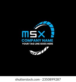MSX letter logo creative design with vector graphic, MSX simple and modern logo. MSX luxurious alphabet design  