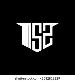 MSZ letter logo design with white background in illustrator, vector logo modern alphabet font overlap style, calligraphy designs for logo, Poster, Invitation, etc.