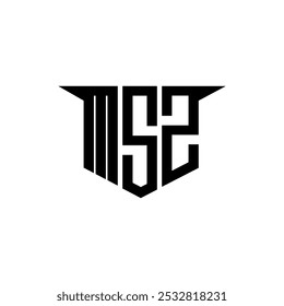 MSZ letra logotipo design com fundo branco no ilustrador, logotipo vetorial moderno alfabeto estilo de sobreposição de fonte, caligrafia designs para logotipo, Poster, Convite, etc.