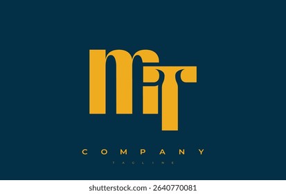 MT Abstract Geometric Logo Design. Modern and elegant logo design with simplistic typography elements, showcasing branding excellence.