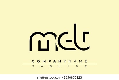 MT abstract letter design. Modern Business Logo Design With Abstract Typography and Contemporary Style
