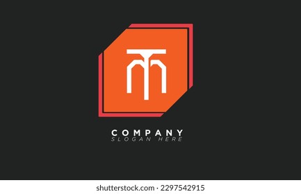MT letras alfabéticas Iniciales logotipo monograma TM, M y T
