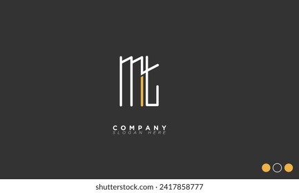  MT letras alfabéticas Iniciales logotipo monograma TM, M y T