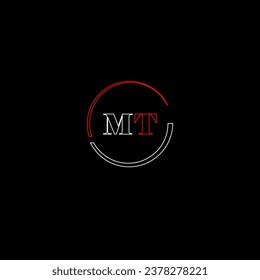 MT creative modern letters logo design template