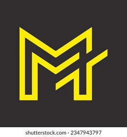 MT creative and modern vector logo design