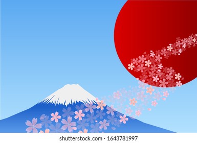 Fondo del muelle de la flor del cerezo Fuji