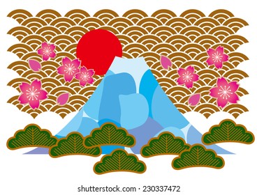 It is Mt. Fuji of illustrations of Japan