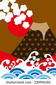 It is Mt. Fuji of illustrations of Japan