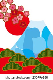 It is Mt. Fuji of illustrations of Japan