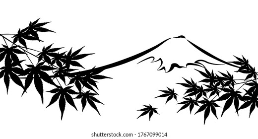 Mt. Fuji Maple autumn background