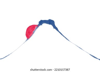 Mt. Fuji New Year's card watercolor background