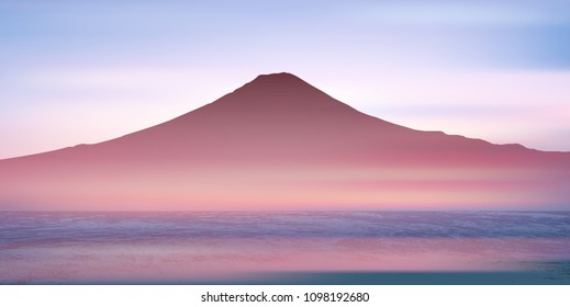 Mt. Fuji Ocean scenery background