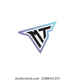 MT letter combination cool logo esport or gaming initial logo as a inspirational concept design