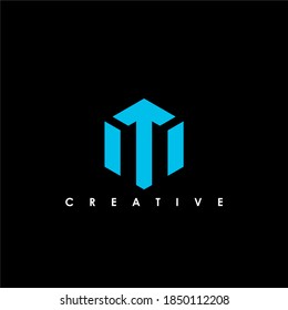 MT Letter Initial Logo Design Template Vector Illustration