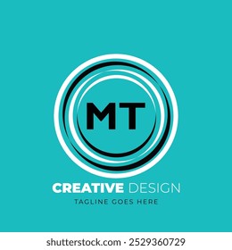 MT letter logo creative design. MT unique design. Vector illustration