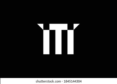 MT letter logo design on luxury background. TM monogram initials letter logo concept. MT icon design. TM elegant and Professional letter icon design on black background. M T MT TM