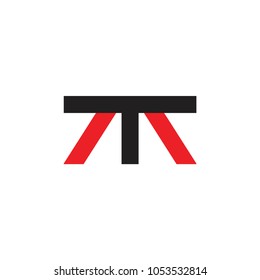 MT letter logo design vector