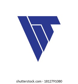 vector de diseño de logotipo de letras MT