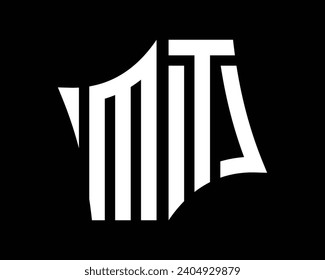 MT letter logo design vector art