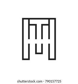 MT letter or TM letter logo design vector