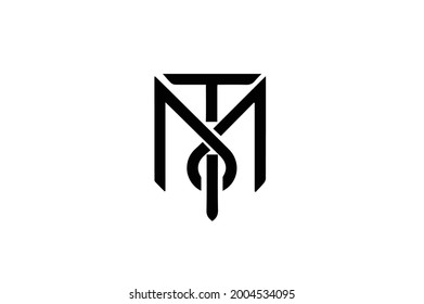 MT logo combination design suitable for a company - Vector