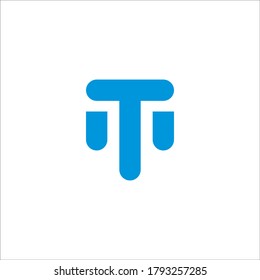 MT logo design vector sign