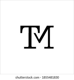 MT logo design vector sign