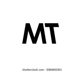 MT logo design vector template