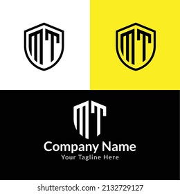 MT Security Letter Logo Design-mt letter logo design