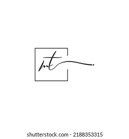 Concepto de logotipo de marca MT en un diseño profesional de alta calidad que se imprimirá bien en cualquier medio de impresión