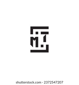 MT-quadratisches Retro-Logo in hochwertigem professionellem Design, das gut auf allen Printmedien drucken kann