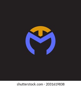 MT Tech. círculo mt. logotipo de marketing.