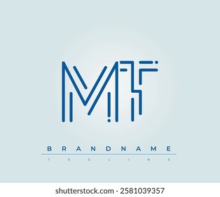MT Technology Letter Logo Template. This tech letter logo is a graphic mark that uses letters to represent a technology company.