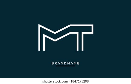 MT, TM Abstract Letters Logotipo Emblem Monograma