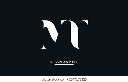 MT, TM Abstract Letters Logo Emblem Monogram