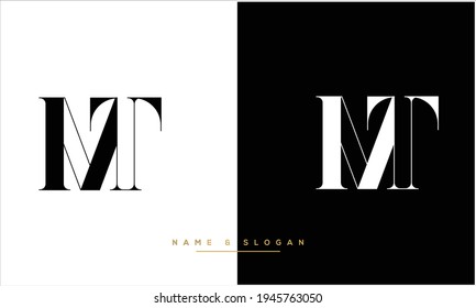 MT ,TM Abstract Letters Logo Monogram