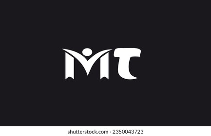MT TM initials monogram letter text alphabet logo design