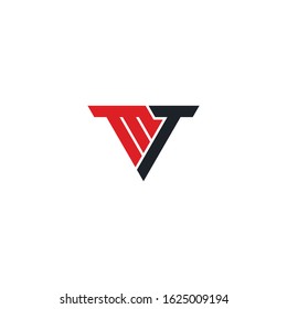MT or TM letter logo design.