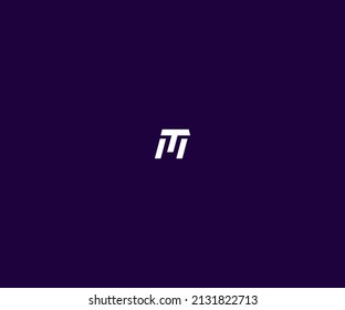 Plantilla vectorial de diseño de logotipo de carta MT