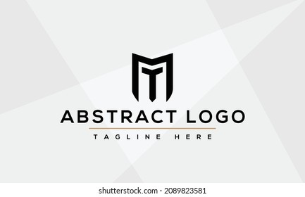 Monograma de las letras abstractas MT, TM, M, T