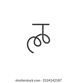 MT, TM, M Y T diseño de logotipo de letra de monograma inicial Abstractas