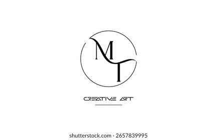 MT, TM, M, T letras abstratas monograma de logotipo