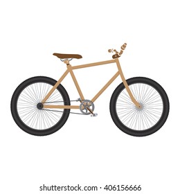 MTB Bicycle brown isolated. 