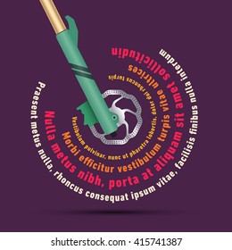 MTB front wheel circular typo