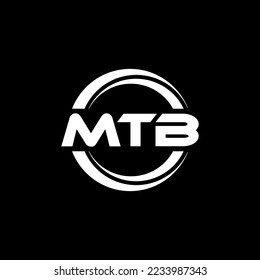 MTB letter logo design in illustration. Vector logo, calligraphy designs for logo, Poster, Invitation, etc.