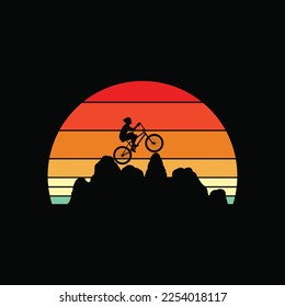 MTB Mountain Bike Downhill Biking Bicycle Riding Retro