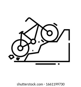Mtbike line icon, concept sign, outline vector illustration, linear symbol.
