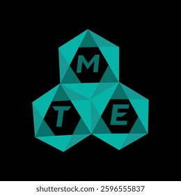 MTE creative minimalist letter logo. MTE unique vector initials alphabet letter logo design
